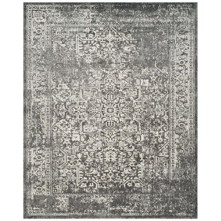 Safavieh 8 x 10 ft. Evoke Power Loomed Large Rectangle Area Rug, Grey and Ivory EVK256D-8